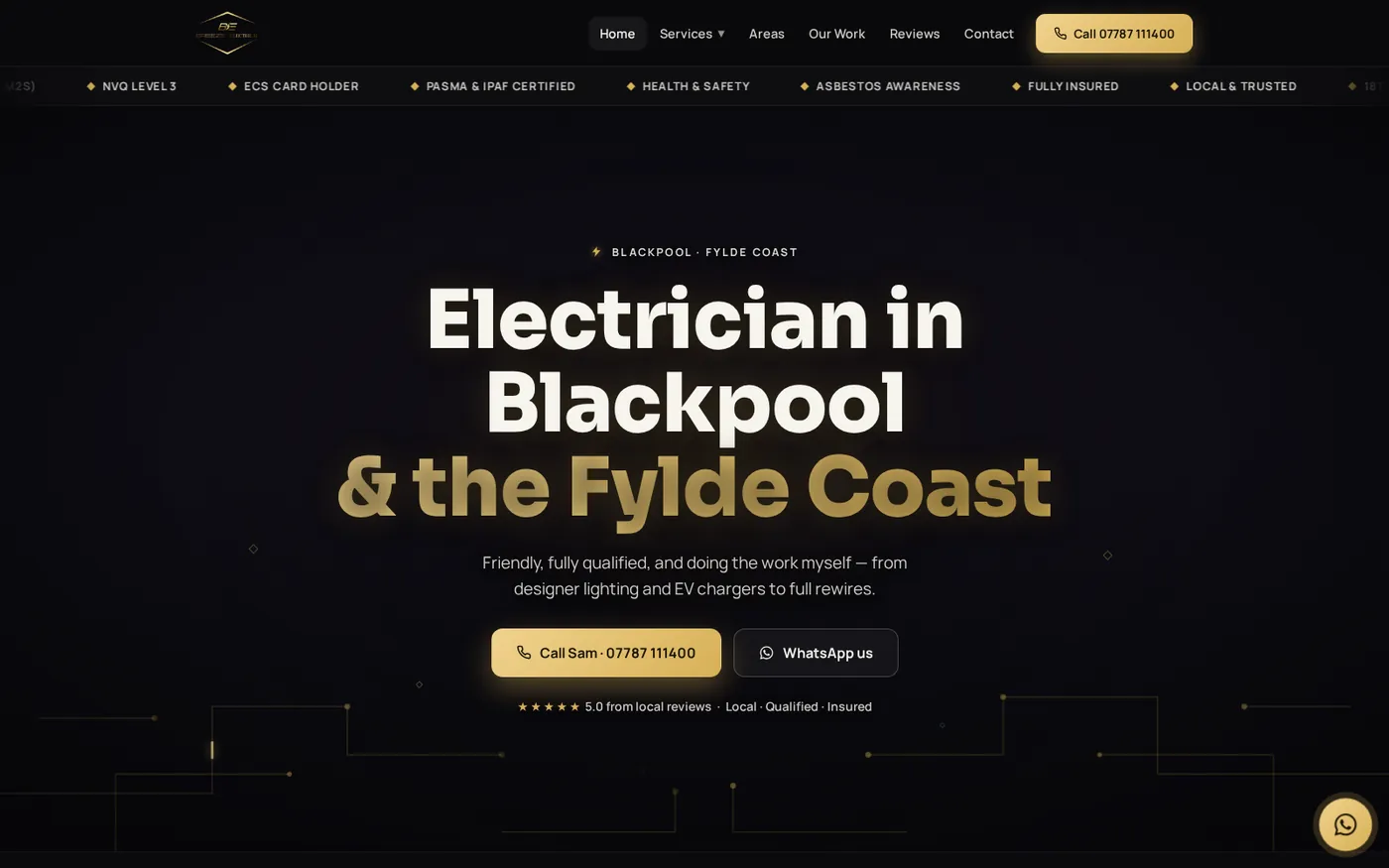 Breeze Electrical website by Mensia