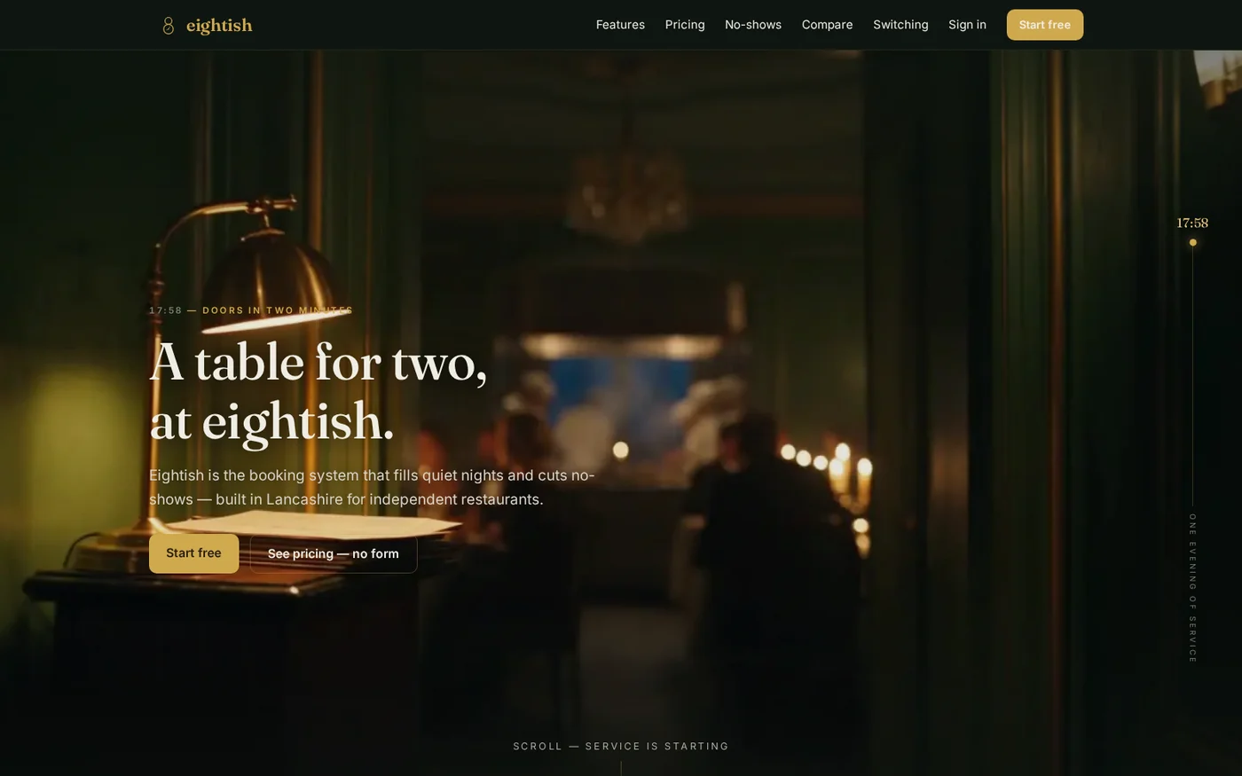 Eightish, the restaurant booking system built by Mensia
