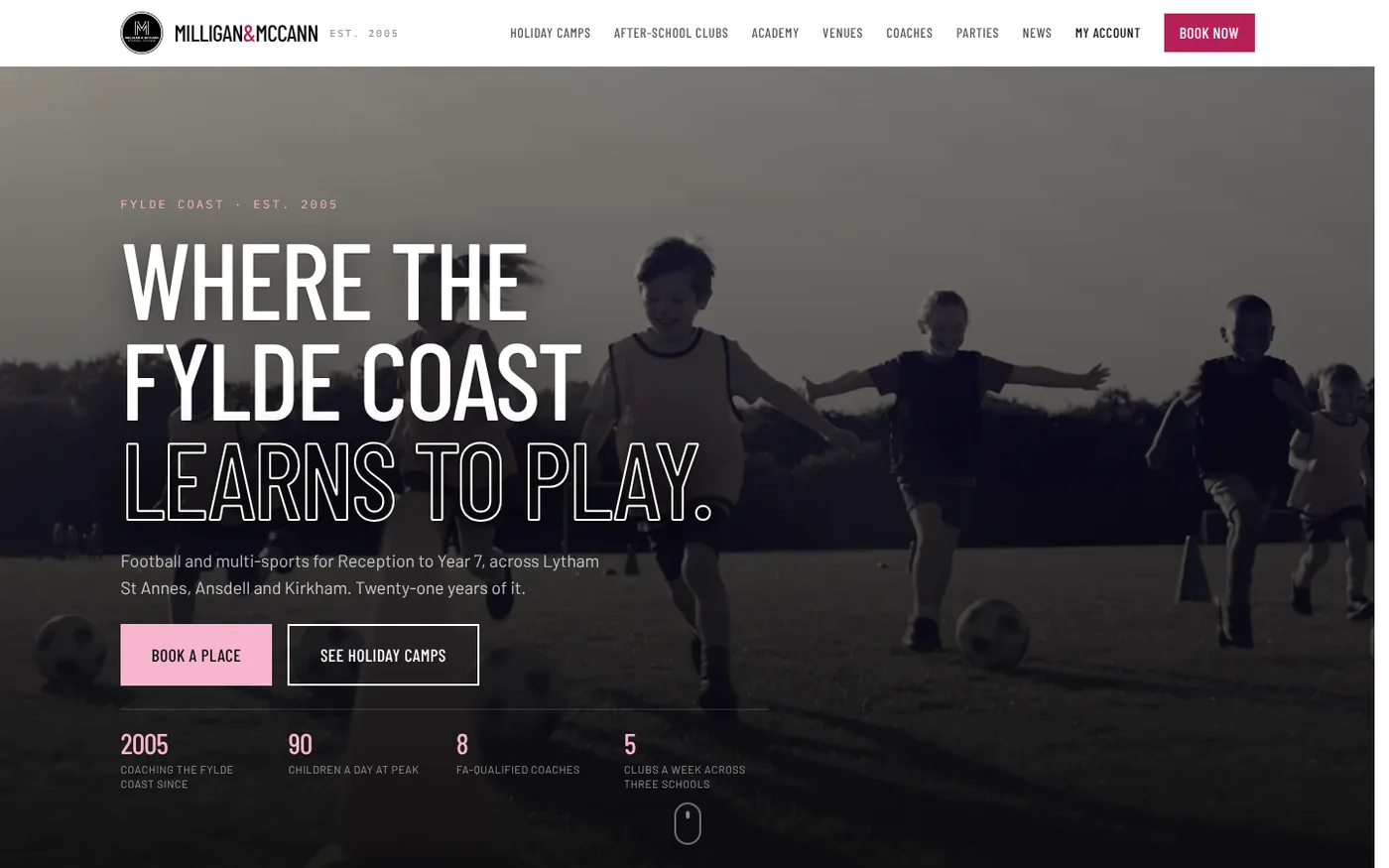 The Milligan and McCann website built by Mensia