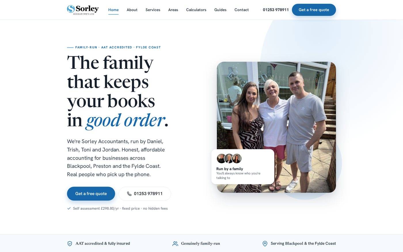 Sorley Accountants, friendly family-run accountants for Lancashire businesses